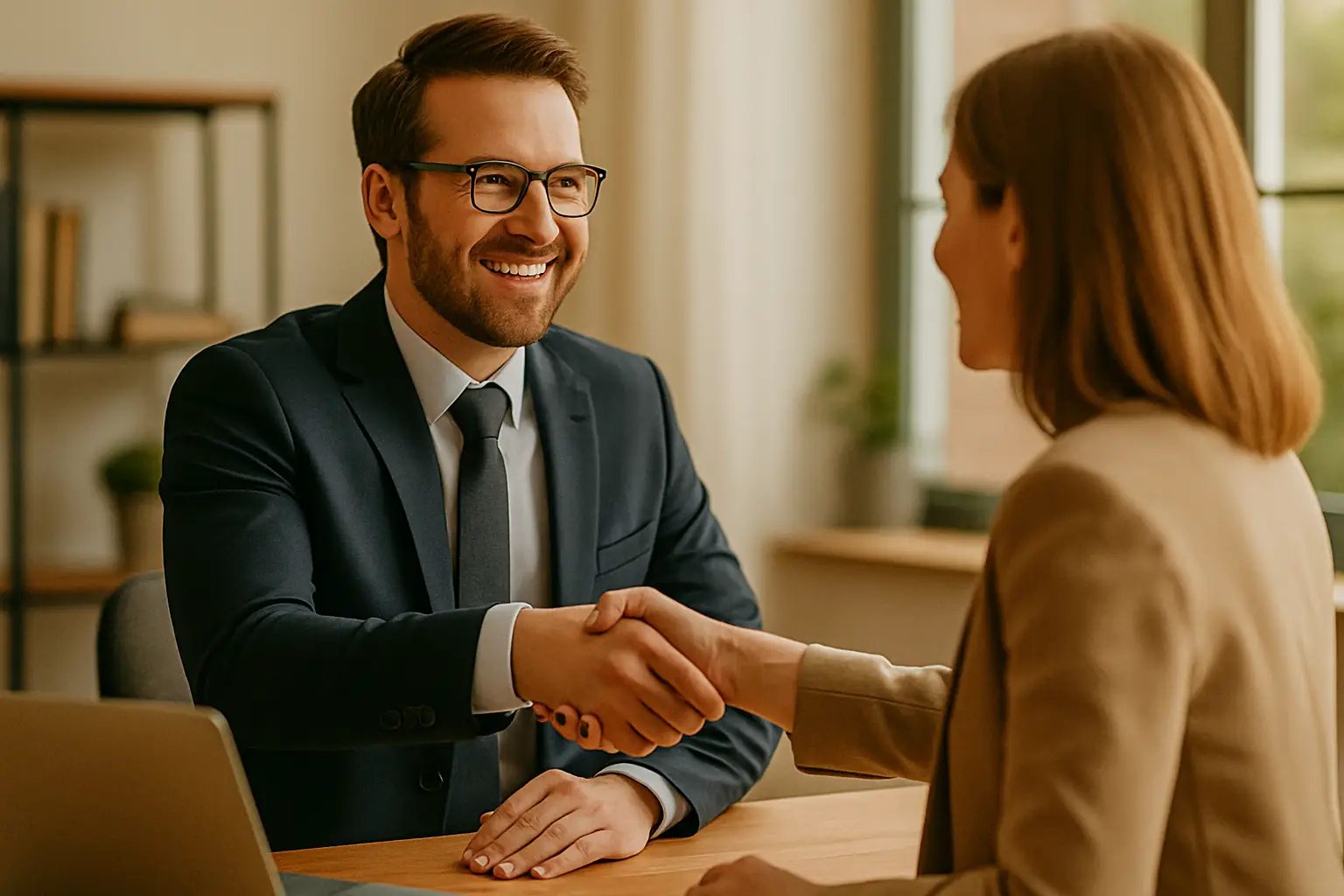 Consultor a acompanhar um cliente no seu pedido de consolidação de crédito hipotecário